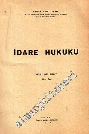 İdare Hukuku 1