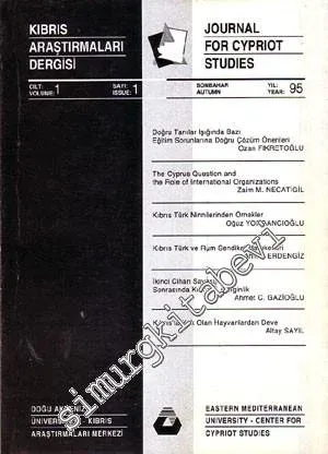 Kıbrıs Araştırmaları Dergisi = Journal for Cypriot Studies  - Sayı: 1  Cilt: 1    Sonbahar