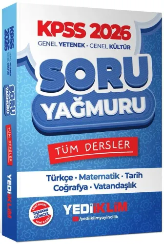 Yediiklim KPSS GY GK Tüm Dersler Soru Yağmuru 2026