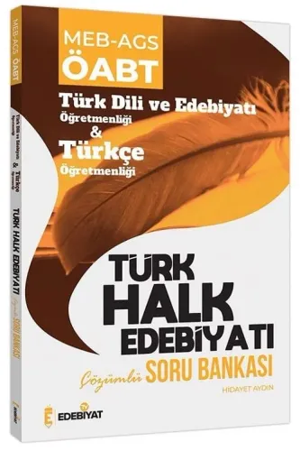 Edebiyat TV Yayınları ÖABT Türkçe Öğretmenliği Türk Halk Edebiyatı Soru Bankası Çözümlü