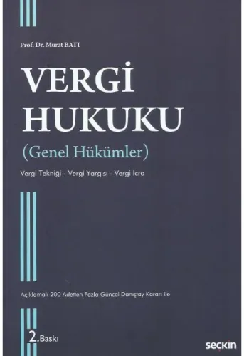 Vergi Hukuku (Genel Hükümler)