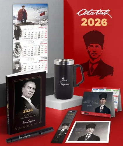 Kişiye Özel 2026 Atatürk Gazi Paşa Ajanda - Sakarya Duvar Takvimi - Ma