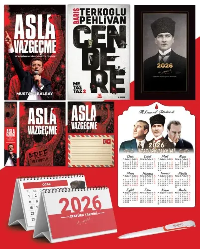Asla Vazgeçme - Ayraç - Kartpostal - Poster - Cendere -  2026 Ajanda K
