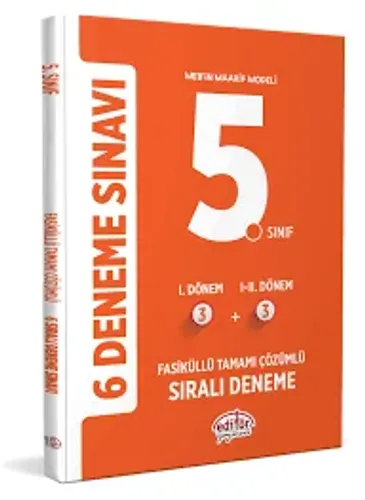 5.Sınıf 3+3 Fasiküllü 6'lı Deneme Sınavı