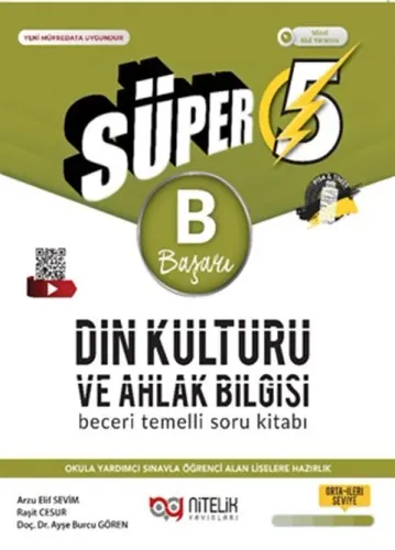 Nitelik Yayınları 5. Sınıf Din Kültürü ve Ahlak Bilgisi Süper B Beceri Temelli Soru Kitabı