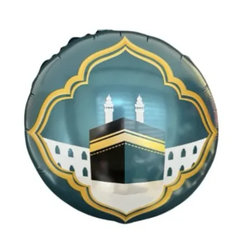 Yuvarlak Ramazan Folyo Balon - Kâbe