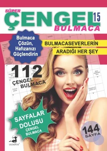 Süper Çengel Bulmaca 15 - Olimpos Yayınları Yayınları Kitap Dolu Günle