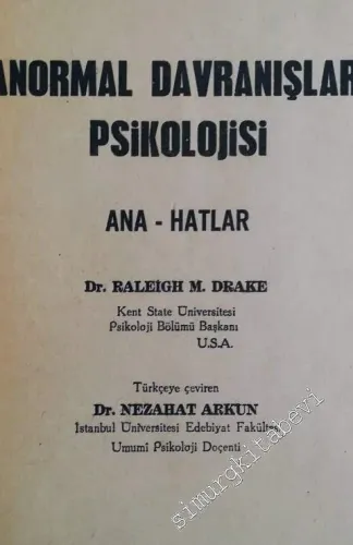 Anormal Davranışlar Psikolojisi - Ana Hatlar -        1960