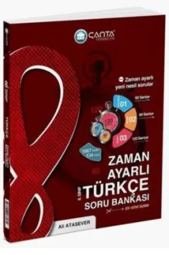 ÇANTA 8.Sınıf TÜRKÇE ZAMAN AYARLI Kazanım Soru Bankası