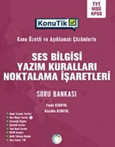Okyanus Yayınları TYT KPSS Tüm Adaylar İçin Ses Bilgisi Yazım Kuralları Noktalama İşaretleri KonuTik Soru Bankası