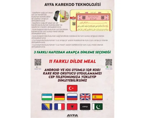 Kabe Desenli Orta Boy Kuranı Kerim Hattat Hafız Osman