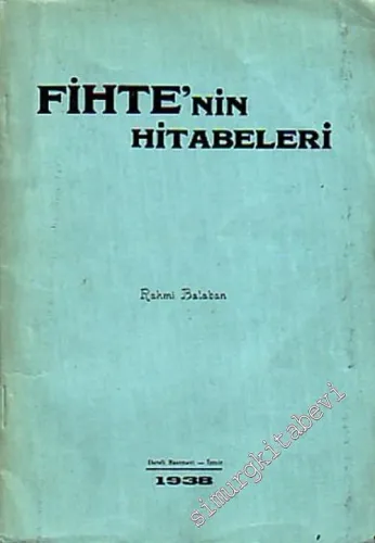 Fihte'nin Hitabeleri  -        1938