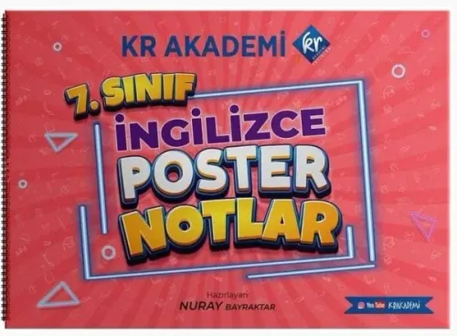 KR Akademi 7. Sınıf İngilizce Poster Notlar