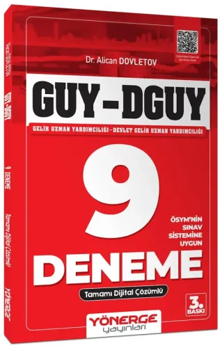 Yönerge Yayınları GUY DGUY Gelir Uzman Yardımcılığı 9 Deneme Çözümlü