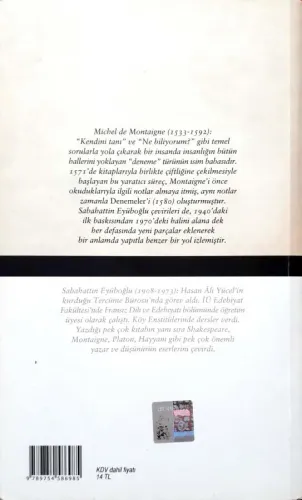 Denemeler Montaigne Türkiye İş Bankası Kültür Yayınları
