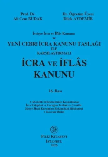 Karşılaştırmalı İcra Ve İflas Kanunu Ali Cem Budak