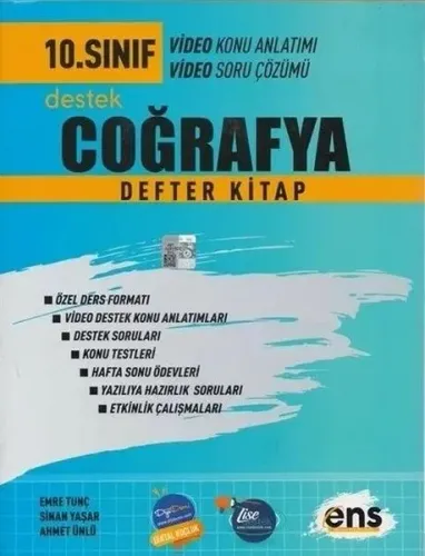 ENS Yayıncılık 10. Sınıf Coğrafya Destek Defterim