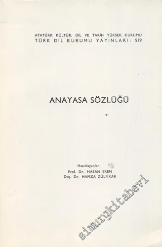 Anayasa Sözlüğü -        1986