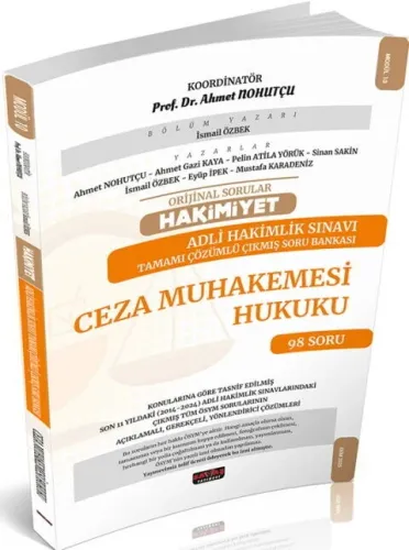 Savaş Yayınları 2025 Orijinal Sorular HAKİMİYET Adli Hakimlik Ceza Muhakemesi Hukuku Çıkmış Soru Bankası