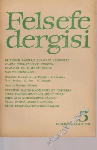 Felsefe Dergisi - Sayı: 5      Ekim - Kasım - Aralık
