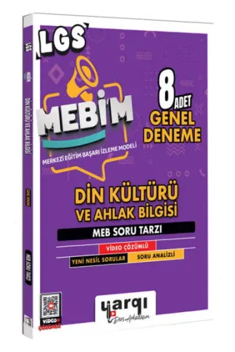 YARGI DERS ARKADAŞIM 8. SINIF LGS MEBİM DİN KÜLTÜRÜ  8 ADET GENEL DENEME