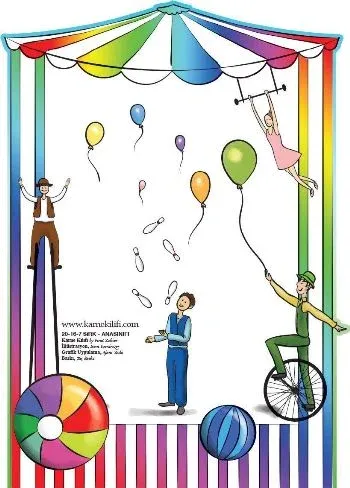 KAMPANYALI - Karne Kılıfı Anaokulu Sirk 20-16-7 - 10'lu Paket