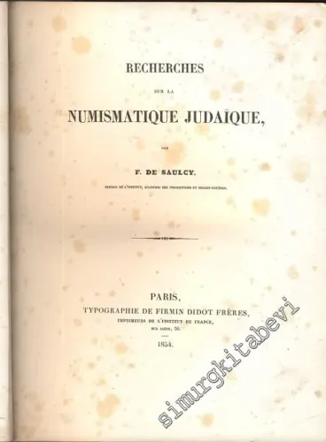 Recherches Numismatique Judaïque -