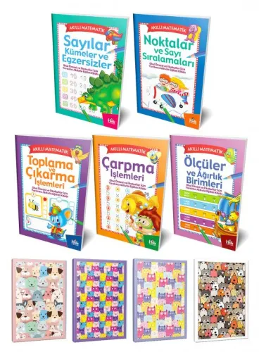 Akıllı Matematik 5li Kitap Seti ve 4 Defter-2 - Halkkitabevi