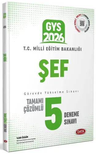 Data Yayınları 2026 Milli Eğitim Bakanlığı Şef GYS Tamamı Çözümlü 5 Deneme Sınavı