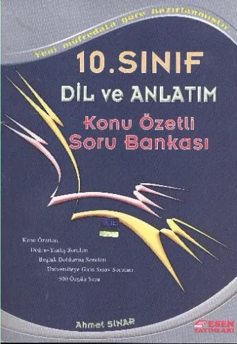 Esen 10. Sınıf Dil ve Anlatim Konu Özetli Soru Bankası