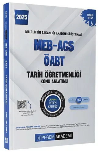 Pegem Yayınları 2025 MEB AGS ÖABT Tarih Öğretmenliği Konu Anlatımlı