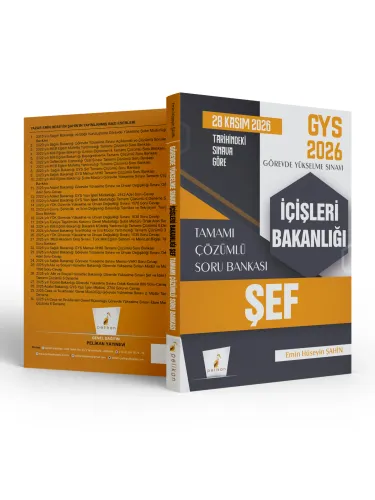 GYS 2026 İçişleri Bakanlığı Şef Tamamı Çözümlü Soru Bankası GYS 2026 İçişleri Bakanlığı Şef Tamamı Çözümlü Soru Bankası