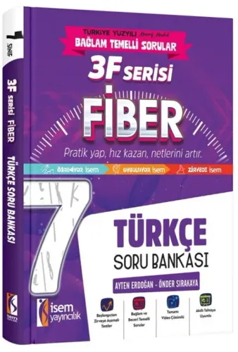 İSEM YAY. 7. SINIF FİBER TÜRKÇE SORU BANKASI