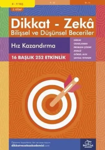 Hız Kaazndırma (8 - 9 Yaş 2 Kitap, 252 Etkinlik) / Dikkat – Zekâ & Bil