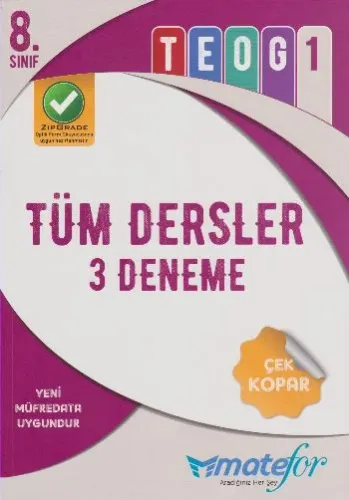 Matefor 8. Sınıf TEOG 1 Tüm Dersler 3 Deneme