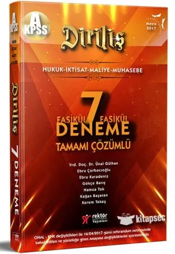 Rektör KPSS A Diriliş Tamamı Çözümlü Fasikül Fasikül 7 Deneme