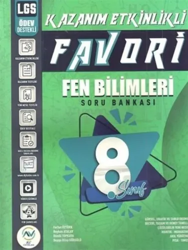 Av Yayınları 8. Sınıf Fen Bilimleri Favori Serisi Kazanım Etkinlikli Soru Bankası