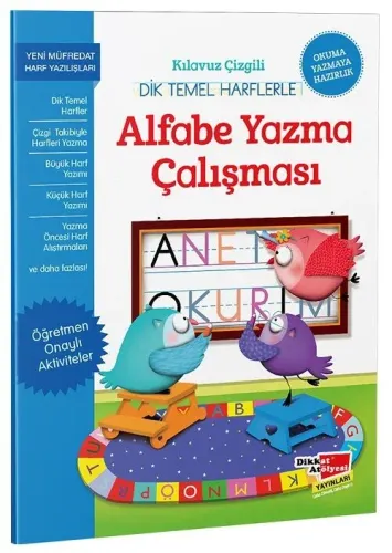 Kılavuz Çizgili Dik Temel Harflerle Alfabe Yazma Çalışması