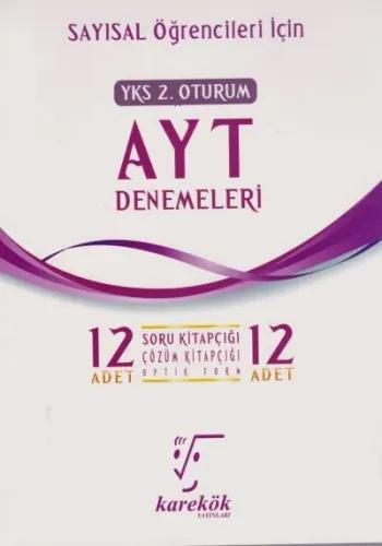 Karekök YKS AYT 12'li Sayısal Deneme Seti 2. Oturum