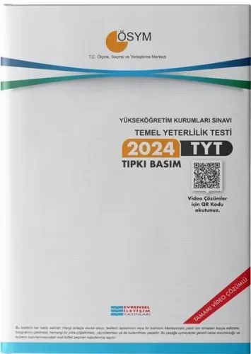 2024 TYT Tıpkı Basım Çıkmış Sorular - Evrensel İletişim Yayınları