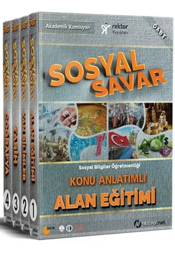 Rektör 2018 ÖABT Sosyal Savar Sosyal Bilgiler Öğretmenliği Konu Anlatımlı Modüler Set 4 Kitap