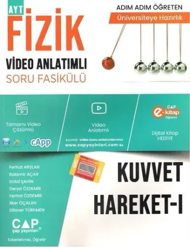 Çap Yayınları Fizik Kuvvet Hareket 1 Konu Anlatımlı Soru Bankası