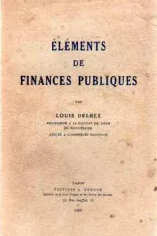 Elements De Finances Publiques