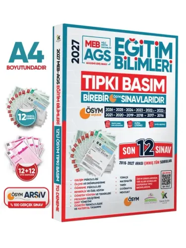 İnformal Yayınları 2027 MEB AGS Eğitim Bilimleri ÖSYM Çıkmış Soru Tıpk
