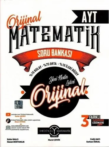 Orijinal Yayınları AYT Orijinal Matematik Soru Bankası