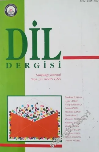 Dil Dergisi = Language Journal  - Sayı: 30      Nisan 1995