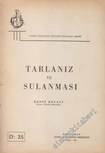 Tarlanız ve Sulanması -        1961