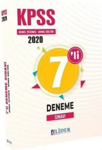 Lider 2020 KPSS Genel Yetenek Genel Kültür 7 Deneme-YENİ Lider Yayınla