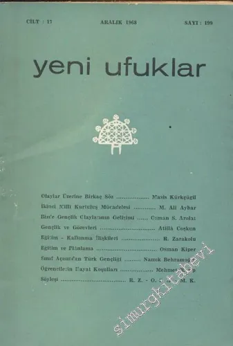 Yeni Ufuklar Aylık Sanat Fikir Dergisi - Sayı: 199, Aralık 1968       1968