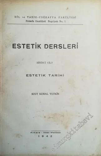 Estetik Dersleri Cilt 1: Estetik Tarihi -        1942